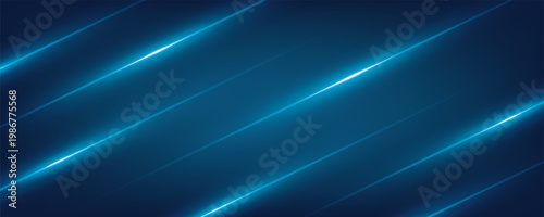 Modern Dark Blue Abstract With Glowing Diagonal stripe and Minimal Geometric Background