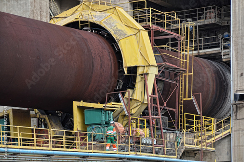 Séchoir rotatif d'une cimenterie