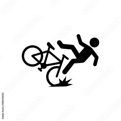 Bicycle Crash Impact Icon