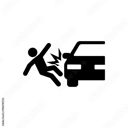 Pedestrian Vehicle Collision Icon