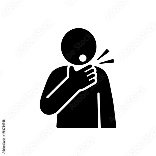 Throat Obstruction Warning Sign Icon