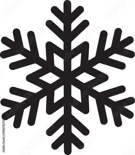 Snowflake icon representing winter cold and frost.