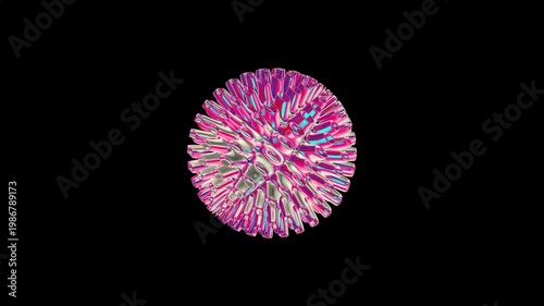 3D iridescent abstract sphere with looping animation