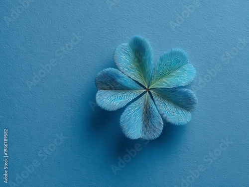 Unique Blue Flower Design on Vibrant Blue Background for Art
