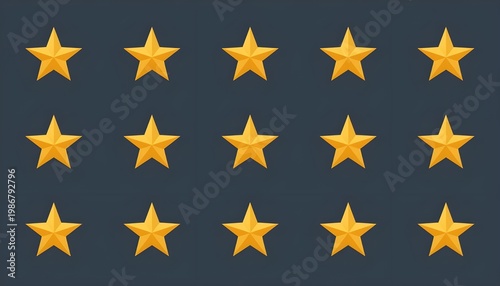 golden stars isolated on white