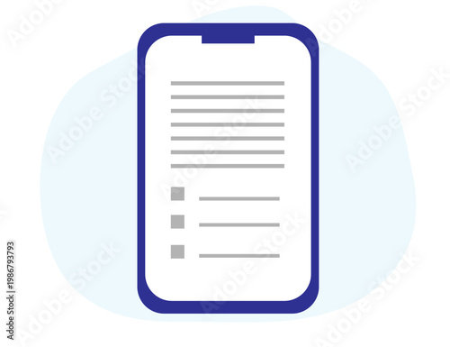 blue tablet for recording on a light background,