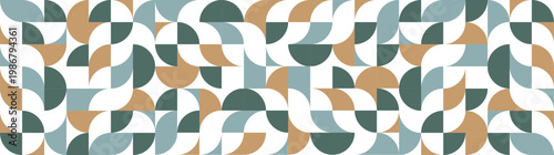 Graphic composition with retro geometric patterns