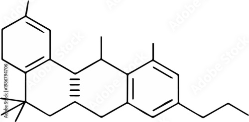 cbd structural formula science medicine pharmacology hemp compound image
