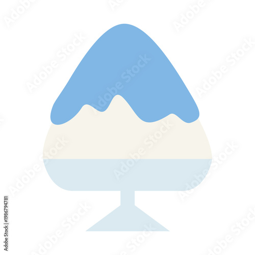 ブルーハワイ　かき氷　日本の夏のスイーツ