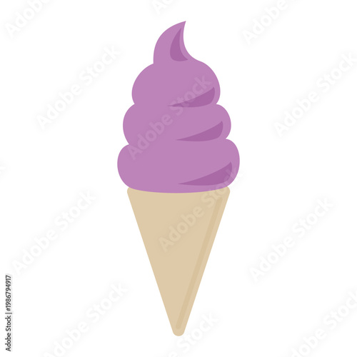 紫芋　紅芋　ソフトクリーム　コーン