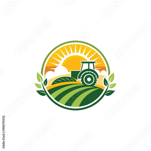 agriculture logo design vector 