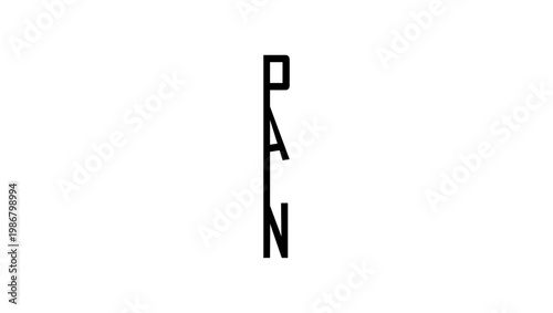 pain inscription, black isolated silhouette