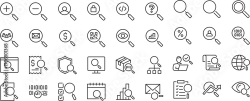 Cuadro en lienzo Search web icons