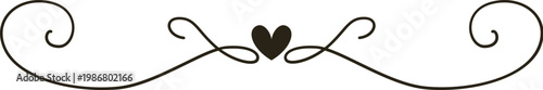 Elegant Decorative Swirl With Heart