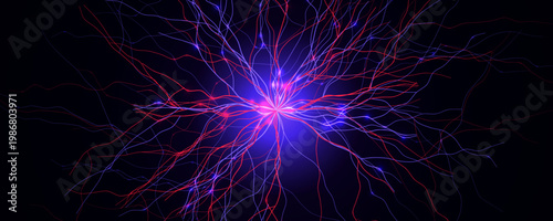 Blood Vessel Vein Wireframe Background, Micro Vascular Veins Lines Structure, Cardio Surgery Medicine Concept. Medical Endovascular Neurovascular Science Therapy Graphic. Vector Illustration.