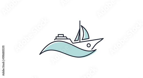 Sailing yacht on the water.