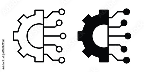 advanced technology icon design Illustration set for Projects