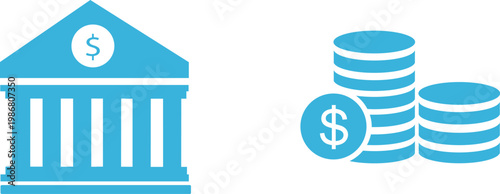Finance icon set collection group featuring banking money investment budget accounting currency payment business economy tax profit savings credit wallet analytics modern vector design.