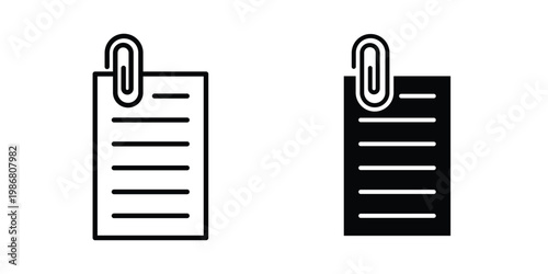 Attach document icon design Illustration set for Projects