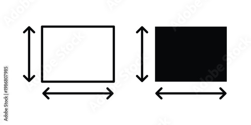 Area and dimension icon design Illustration set for Projects