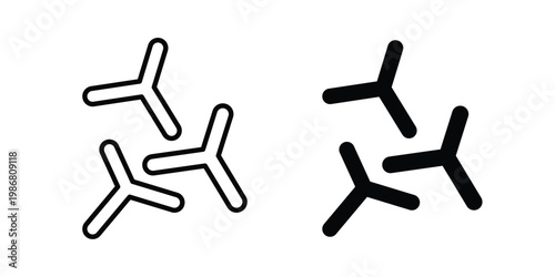Bifidobacterium probiotics icon design Illustration set for Projects