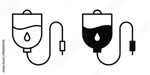 Blood transfusion icon design Illustration set for Projects