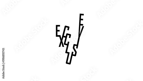 Exclusive inscription, black isolated silhouette