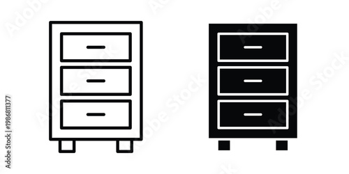 Cabinet icon design Illustration set for Projects