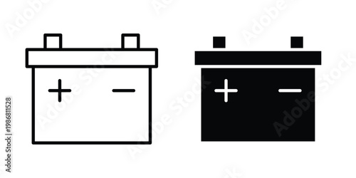 Car Battery icon design Illustration set for Projects