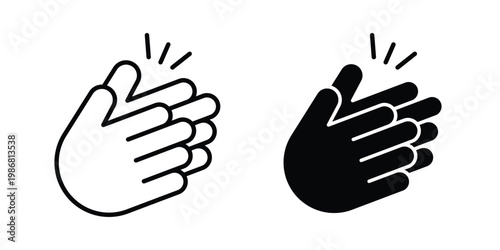 Clap hands icon design Illustration set for Projects