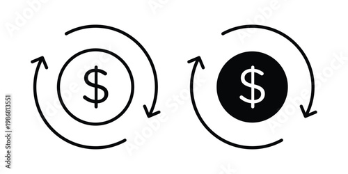 Circulation of money icon design Illustration set for Projects