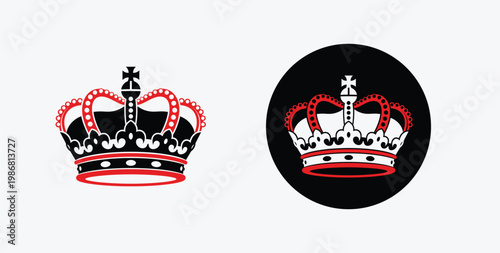A couple of crown logos on white background