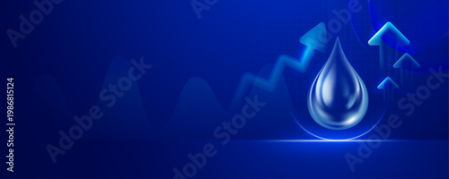 Rising Water Crisis Global Resource Demand and Growth Concept