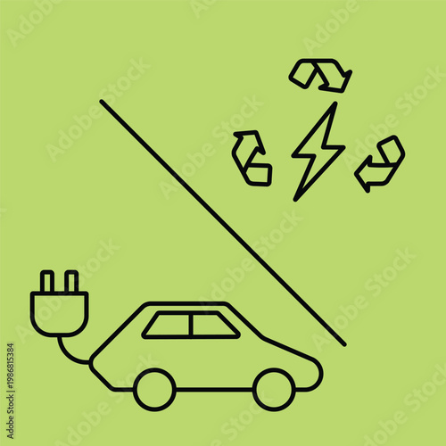 Eco-friendly transportation and electric vehicle charging concept for sustainable urban living.