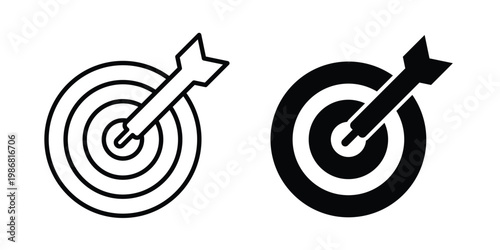 Darts icon design Illustration set for Projects