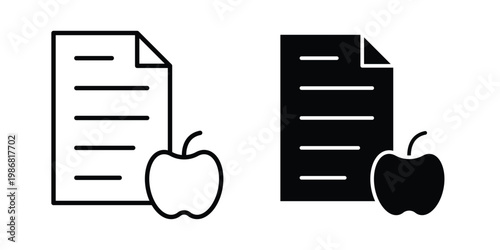 Diet plan icon design Illustration set for Projects