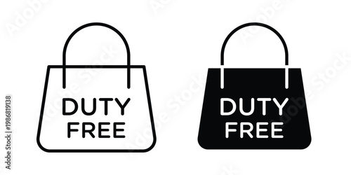 Duty free icon design Illustration set for Projects