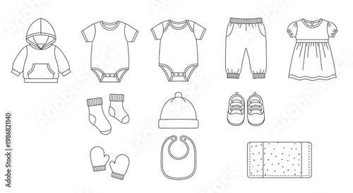 Baby clothes and accessories set 4.