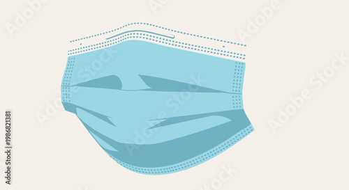 Blue disposable face mask protection 1.