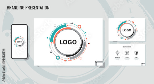 Branding Presentation Design Mockup Template.