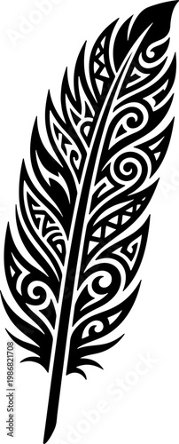 Tribal Feather Tattoo Design