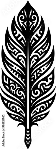 Tribal Feather Pattern Illustration