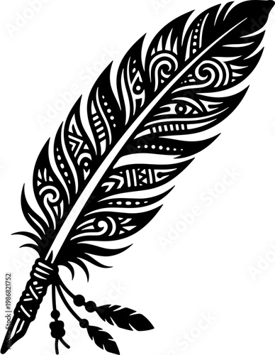 Tribal Feather Decorative Illustration