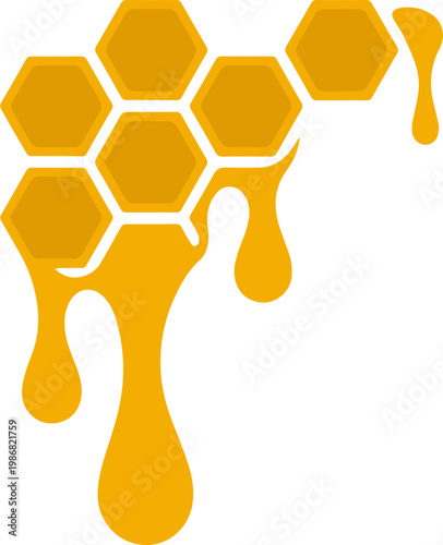 Honey Drip Hexagon Pattern Icon