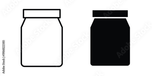 Glass jar icon design Illustration set for Projects