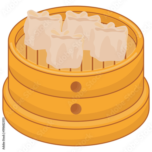 Dimsum Chinese Food Illustration