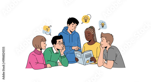 Diverse group of people collaborating.