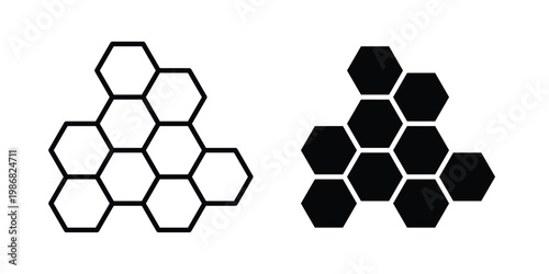 Honeycomb icon design Illustration set for Projects