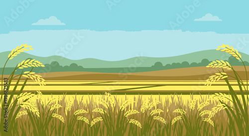 Golden Wheat Field in Summer.