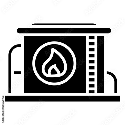 Natural gas icon vector. Propane Illustration sign. Gas supply symbol. Gas logo.